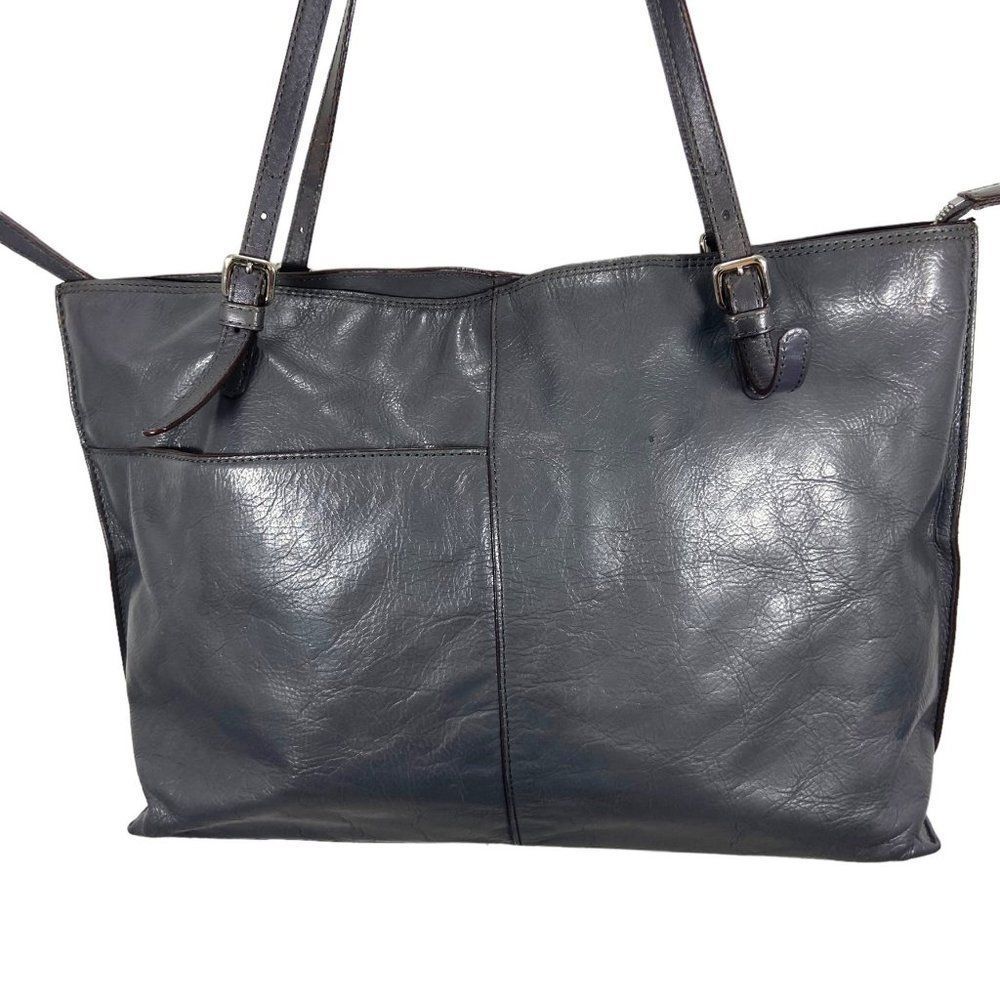 Hobo ANNALISA Leather Tote in Dark Gray